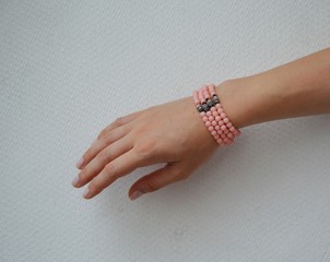 Pink briare bracelet - bracelet de briare rose