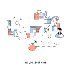 Online Shopping concept.