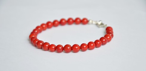 Red coral bracelet - bracelet de corail rouge