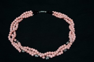 Pink briare necklace - collier de briare rose