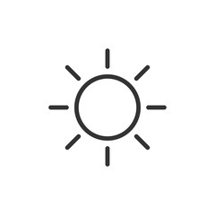 Sun icon. Vector Illustration