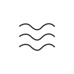 Wave icon. Sea symbol. Vector Illustration