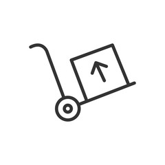 Trolley icon. Delivery symbol. Vector Illustration