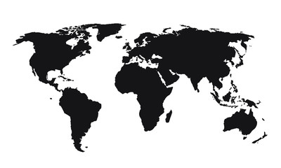 world map vector illustration silhouetted  