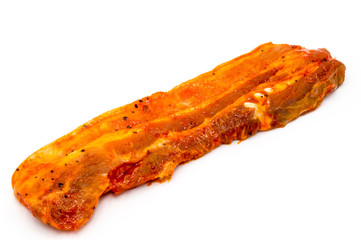 Pork bacon marinated in garlic and chilli