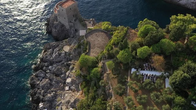 Praiano Positano Aerial View Drone Riprese aeree Costa Italia Sorrento