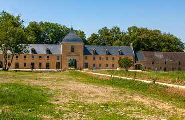 Hofgut der Abtei Mondaye in der Normandie in Frankreich