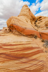 The Striated Sandstone Slickrock of Fire Valley, Valley of Fire State Park, Nevada, USA