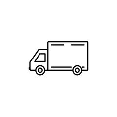truck line illustration icon on white background