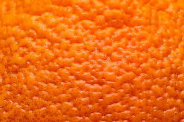 Macro view on orange fruit peel texture background