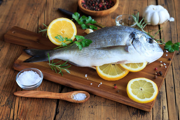 Fresh raw dorado fish