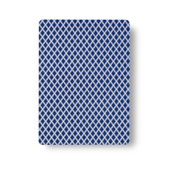 Back of single playing card on white with shadow and clipping path to remove shadow