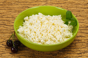 Fresh tasty curd in the bowl