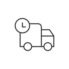 Fast delivery icon. Truck symbol. Vector Illustration