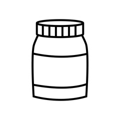 medicines bottle icon, line style