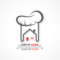 Illustration for Stay Home And Cook Food Concept