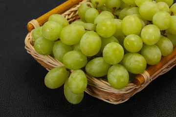 Sweet ripe Green grape branch