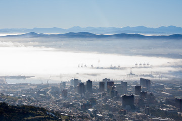 Fototapeta na wymiar panoramic view of Cape town City