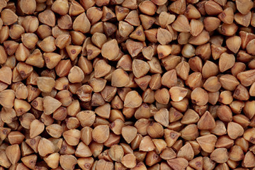 buckwheat is scattered on the table
