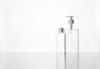 alcohol gel to prevention coronavirus. hand sanitizer soap