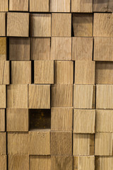 Fototapeta premium old wooden bars in end face a section