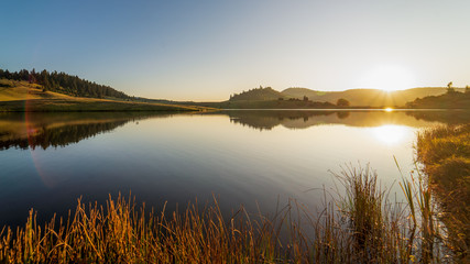 Wonderful sunset view on Sultanpınar Plateau