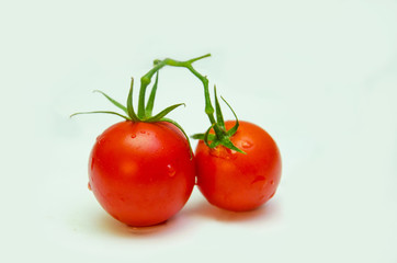 red tomatoes on isolated background, fresh tomatoes, vegetables
