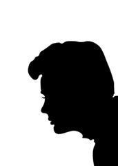 male, female,  profile picture, silhouette. Of the page	