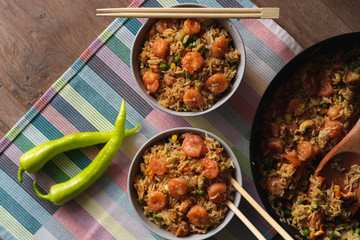 pasta with meat and vegetables