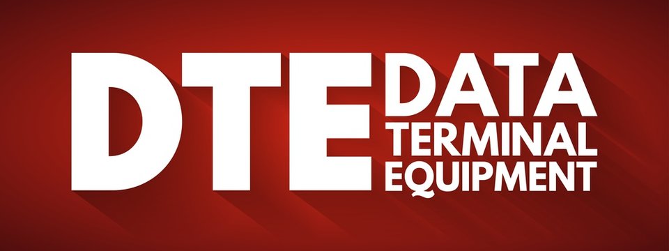 DTE - Data Terminal Equipment acronym, technology concept background