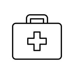 Obraz premium first aid box icon, line style