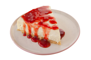 delicious cheesecake with strawberries