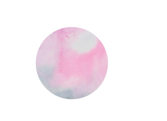 circle, shore, planet watercolor pink with gray