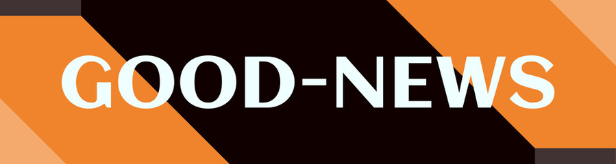 Good-news - text written on simple clear background