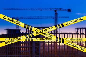 Construction of a multi-storey building is stopped. Freezing the construction of residential tasks....
