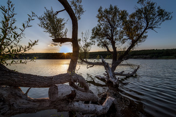 Fototapeta premium Sunset in the Musaözü pond
