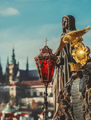 street lamp in prague