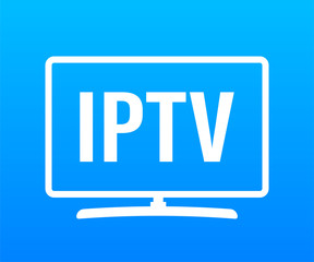 Iptv Badge, icon, logo. Vector stock illustration.