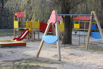 An empty playground for children