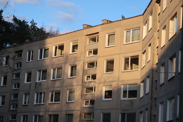 Post-Soviet apartment blocks in Vilnius