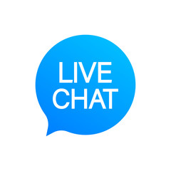 live chat speech bubbles concept. Vector stock illustration.