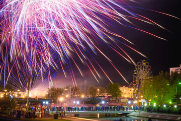 people look at the fireworks