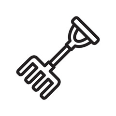 garden fork icon vector symbol template design trendy
