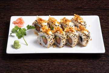 Salmon roll.