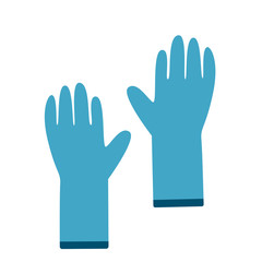 Obraz premium medical gloves. Vector illustration isolated on a white background. Flat style. Blue color.