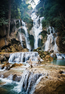 Kuang Si Falls, Luang Prabang, Loas, Southeast Asia