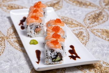 Salmon roll.