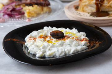 Traditional greek dip sauce or dressing tzatziki