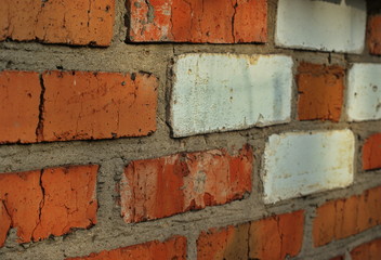 Texture of a brick wall with concrete joints. Approximate maximum frames