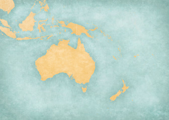Blank Map of Australasia